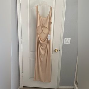 Beautiful beige cut out maxi dress size XL